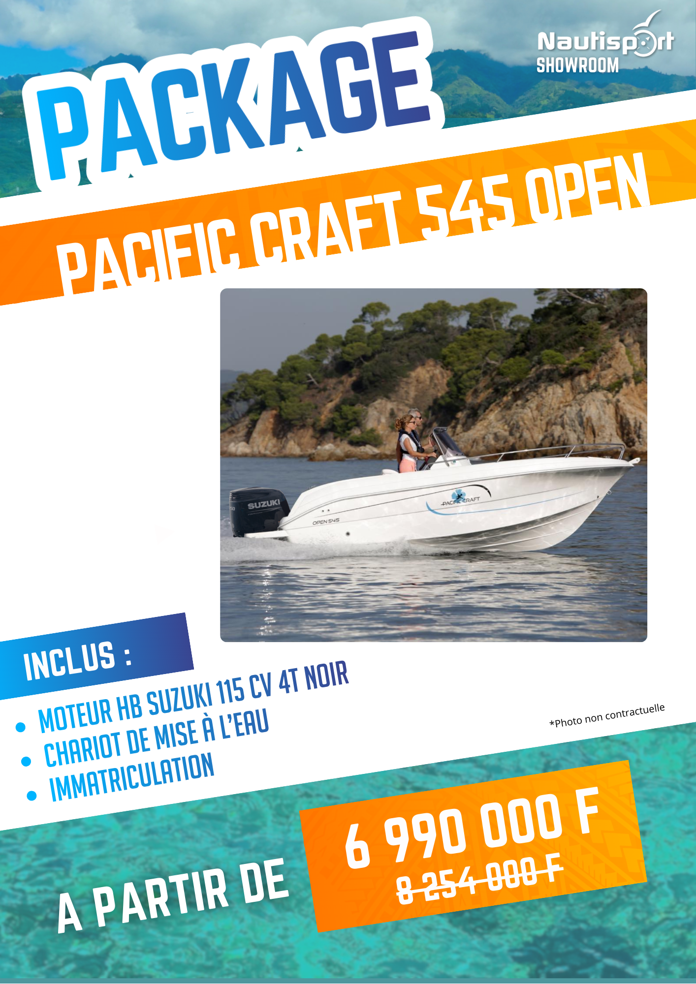 pacific craft 545 nautisport tahiti suzuki marine