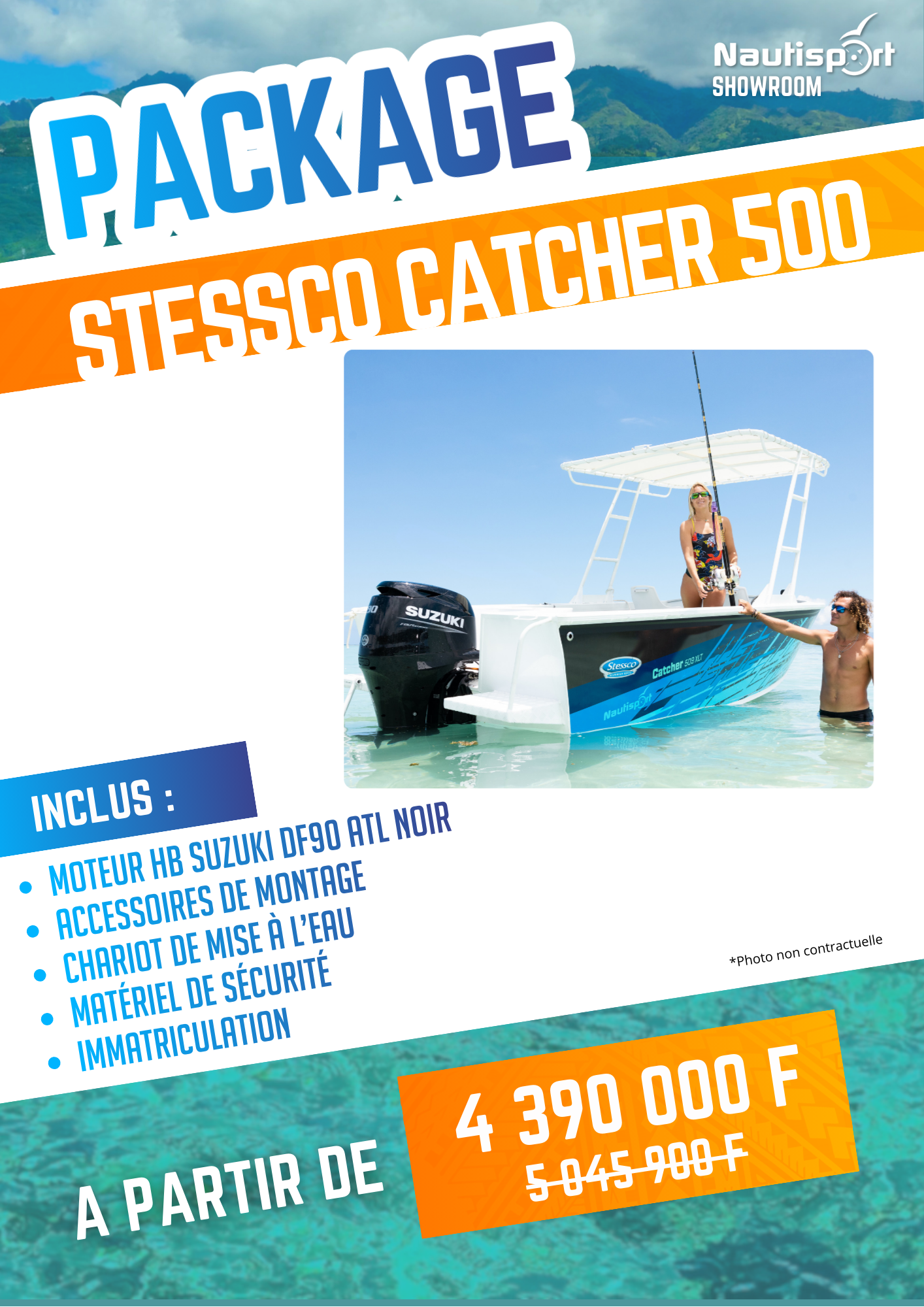 package kau alu stessco 500 nautisport tahiti suzuki marine